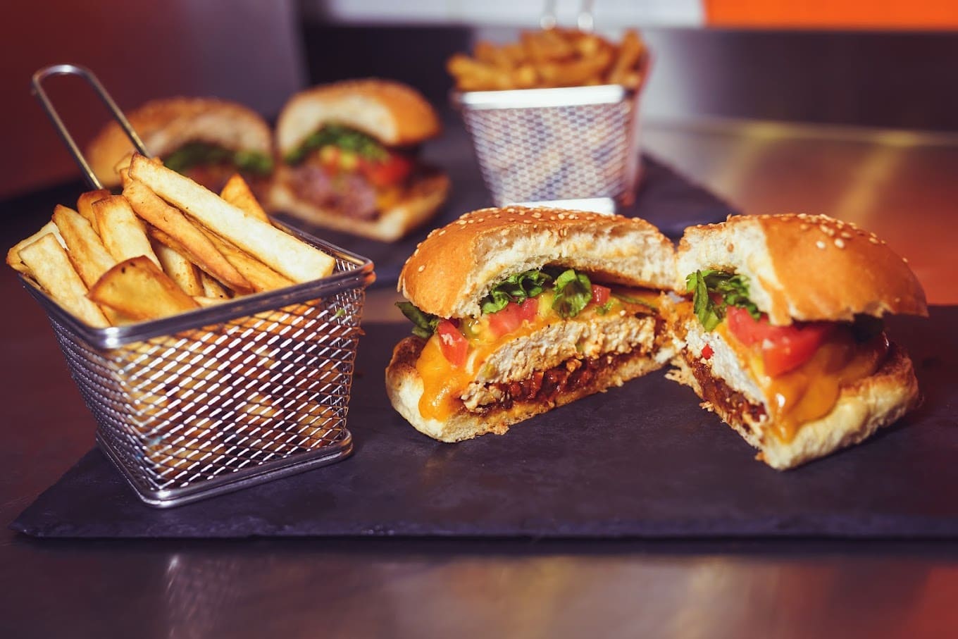 Le Burger Bio burger 2 et frites maison