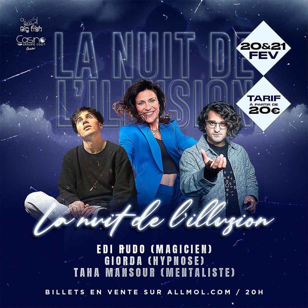 La Nuit de l’Illusion – Hypnose, Mentalisme et Magie au Casino du Gosier