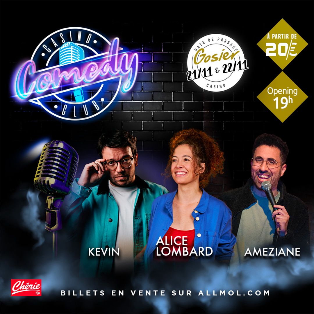 Casino Comedy Club avec Alice Lombard – 22 novembre 2025 au Casino du Gosier