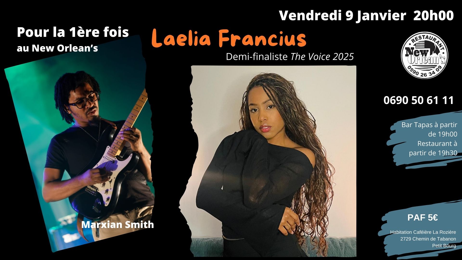 Laelia Francius en concert en Guadeloupe