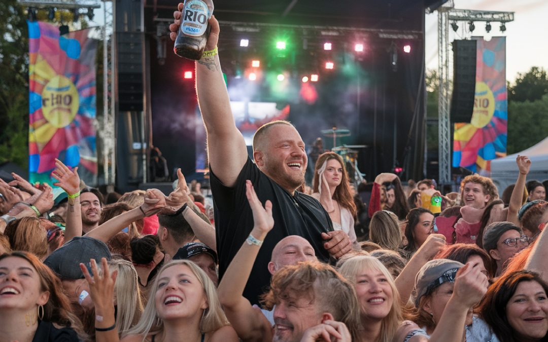 personnes assistant à un concert live en extérieur en Guadeloupe