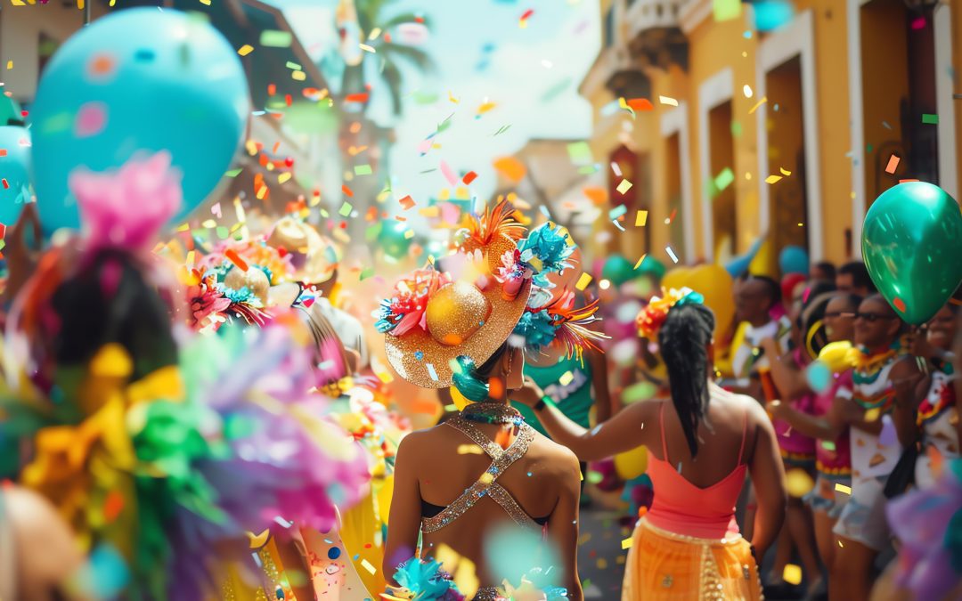 fête de rue caribéenne lors d’un festival en Guadeloupe